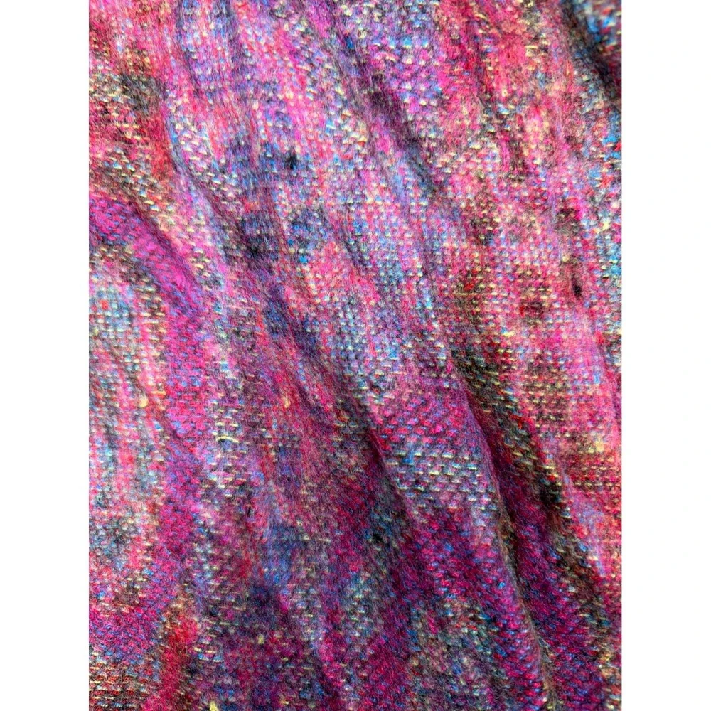 Unbranded Scarf Unisex OS Multicolor Psychedelic Woven Boho Retro Statement Wrap